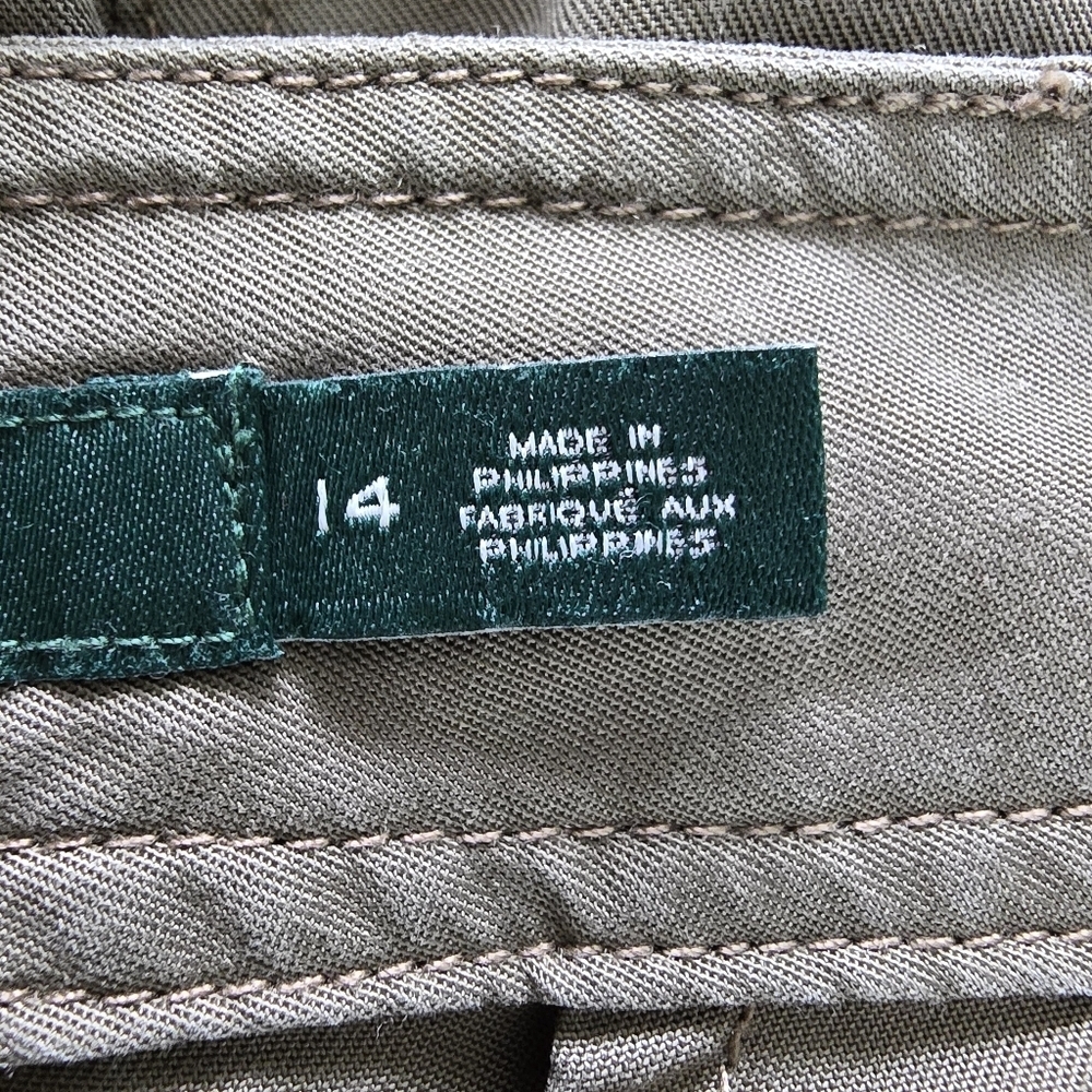 🎊Host Pick🎊 POLO Ralph Lauren Khaki Utility Cargo Pocket Belted Skirt Size 14 - Picture 10 of 16